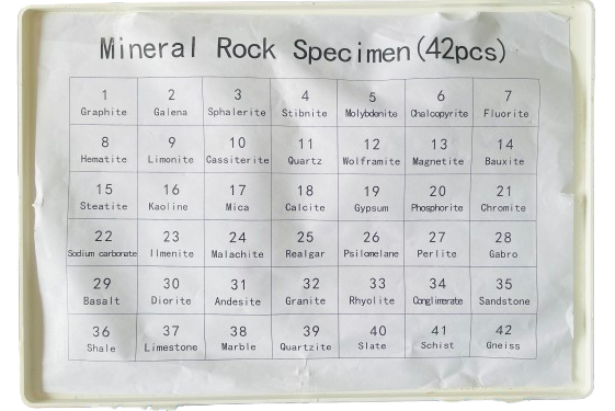42 Mineral Rock Specimen